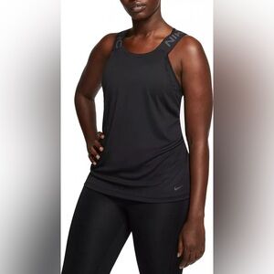 Nike | Pro Dri-FIT Elastika Training Tank Top Black Cross-Back Design Size XL
